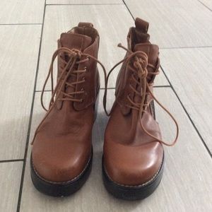 brown leather boots 70 style